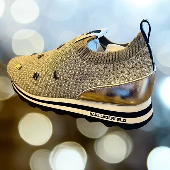 Karl Lagerfeld Shoes - KARL LAGERFELD PARIS Women's Marje Graphic Pin Mesh Sneakers - 7.5 - NW